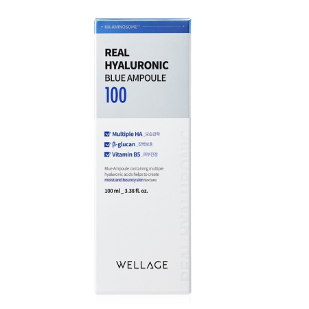 Сыворотка 100 мл»Real Hyaluronic Blue ampoule» глубокое увлажнение и востановление
