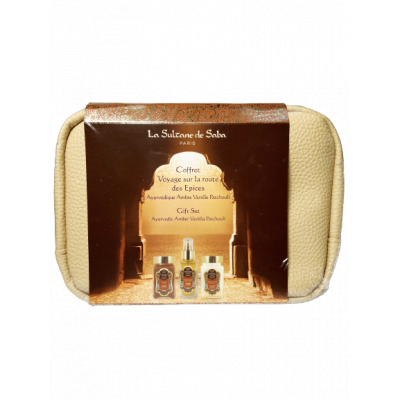 Подарочный набор «Путешествие по дороге специй» (масло твердое для тела, маска для тела, гоммаж для тела) La Sultanе De Saba Ayurvedic